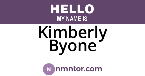 Kimberly Byone