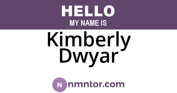 Kimberly Dwyar