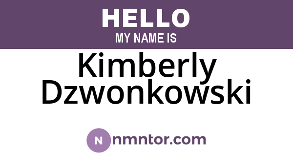 Kimberly Dzwonkowski
