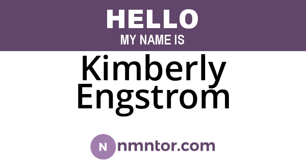Kimberly Engstrom