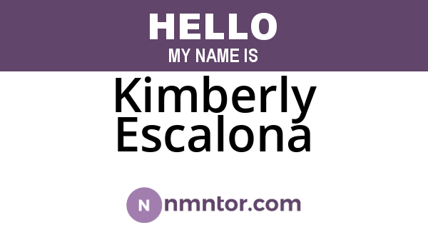 Kimberly Escalona