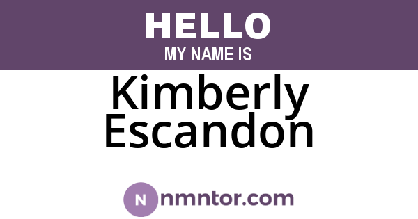 Kimberly Escandon