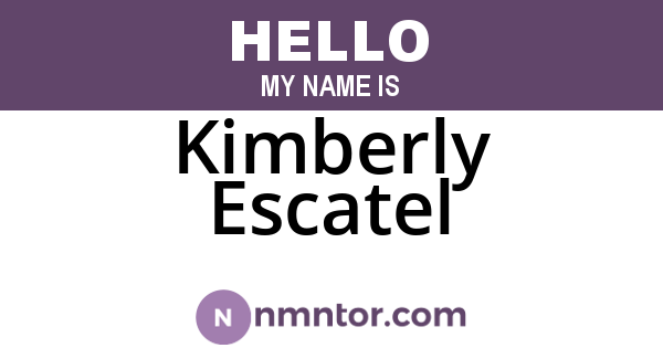 Kimberly Escatel