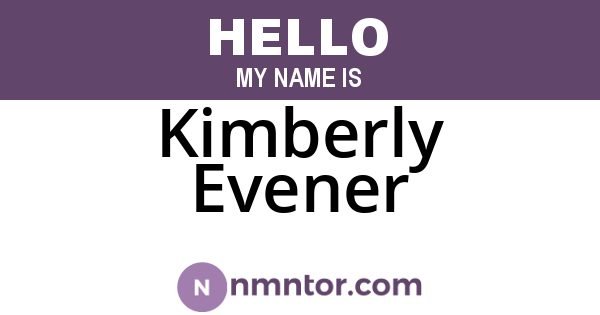 Kimberly Evener
