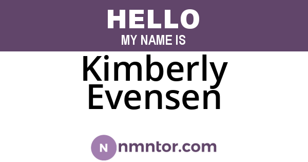 Kimberly Evensen
