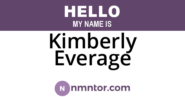 Kimberly Everage