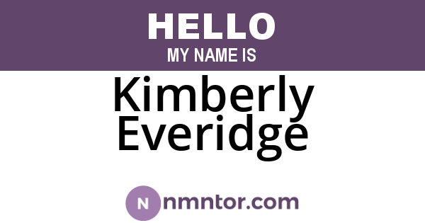 Kimberly Everidge