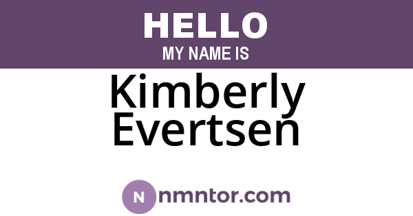 Kimberly Evertsen