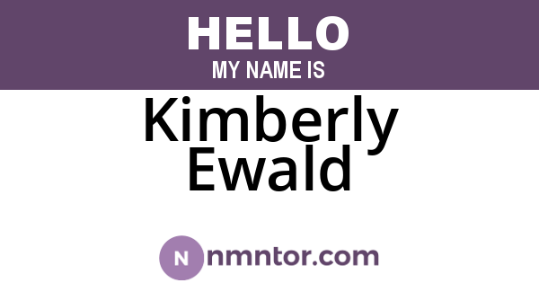 Kimberly Ewald