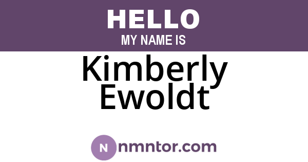 Kimberly Ewoldt