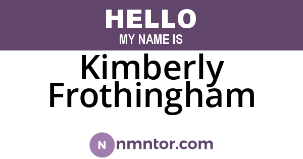 Kimberly Frothingham