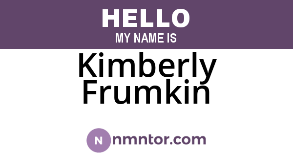 Kimberly Frumkin