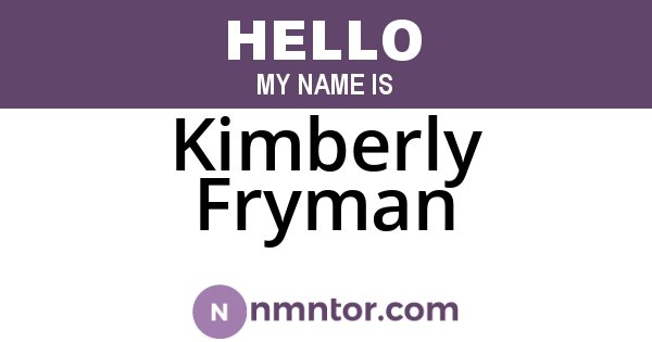 Kimberly Fryman