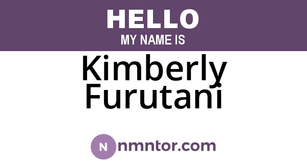 Kimberly Furutani