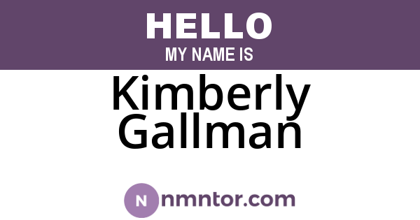 Kimberly Gallman