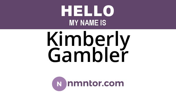 Kimberly Gambler