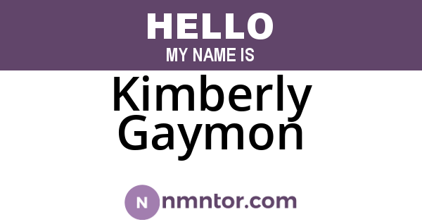 Kimberly Gaymon