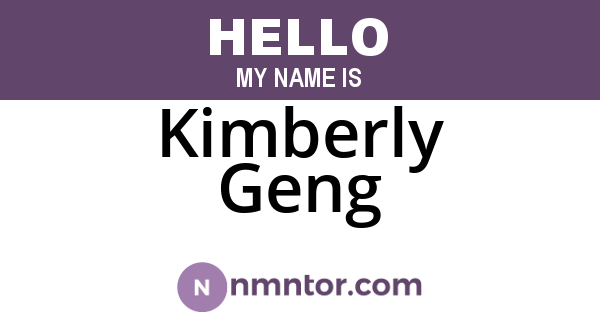 Kimberly Geng