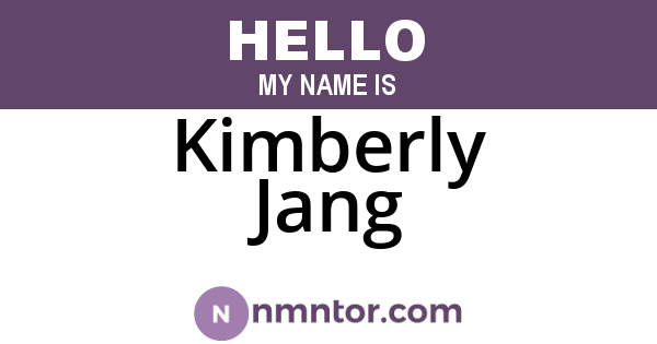Kimberly Jang