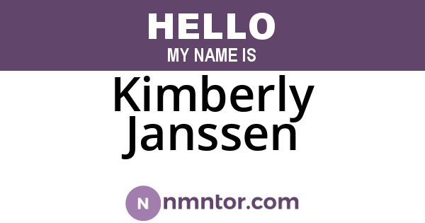Kimberly Janssen