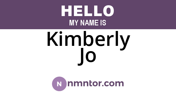 Kimberly Jo