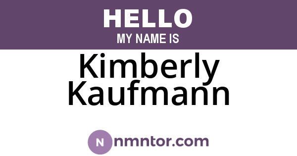 Kimberly Kaufmann