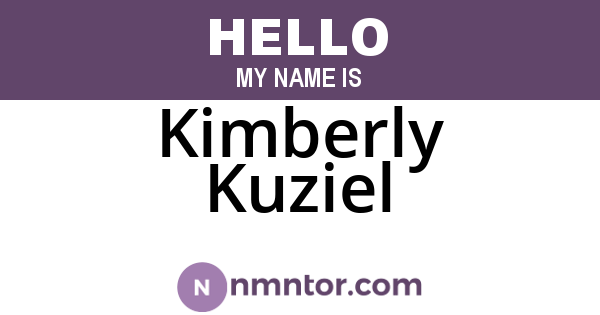 Kimberly Kuziel