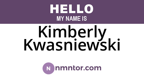 Kimberly Kwasniewski