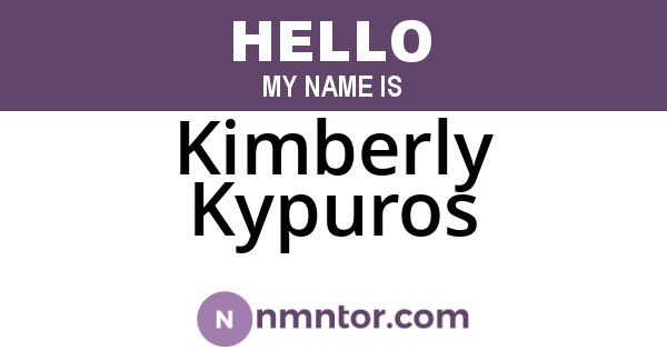 Kimberly Kypuros