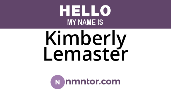 Kimberly Lemaster