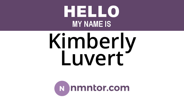 Kimberly Luvert