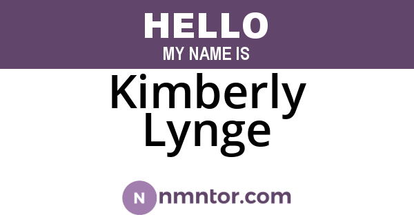 Kimberly Lynge