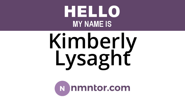 Kimberly Lysaght
