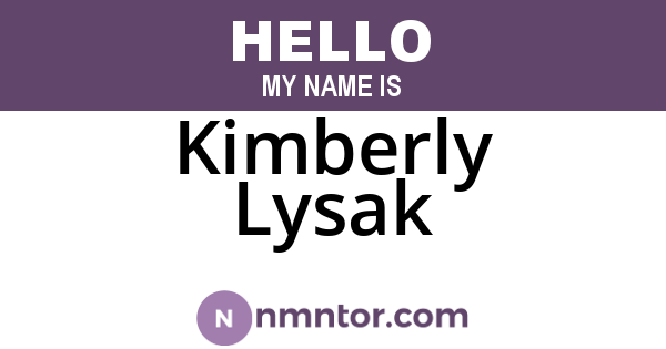 Kimberly Lysak