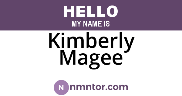 Kimberly Magee