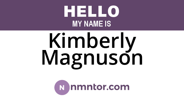 Kimberly Magnuson