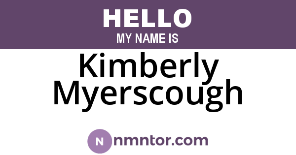 Kimberly Myerscough
