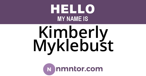 Kimberly Myklebust