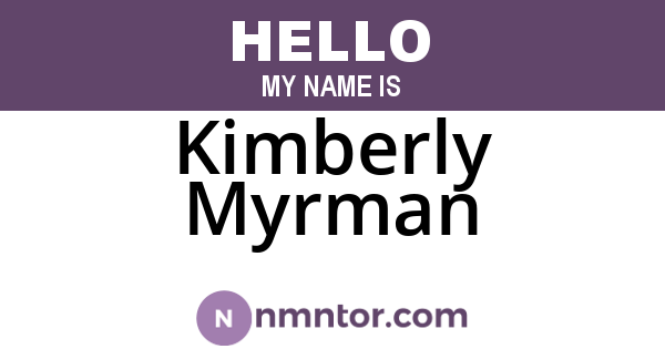 Kimberly Myrman