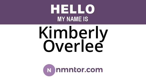 Kimberly Overlee