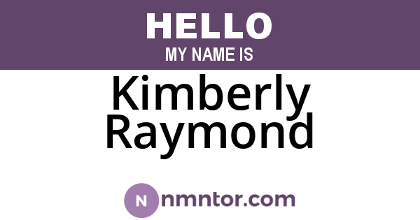 Kimberly Raymond