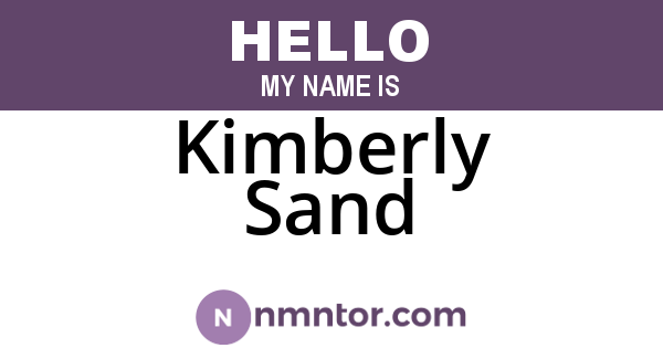 Kimberly Sand