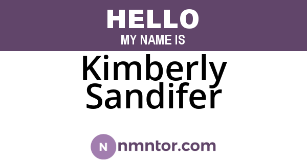 Kimberly Sandifer
