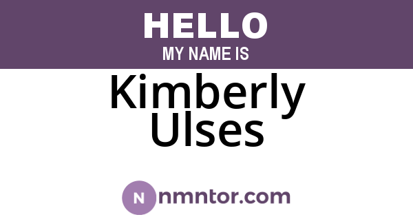 Kimberly Ulses