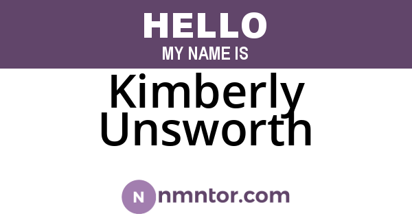 Kimberly Unsworth