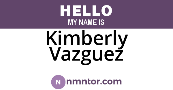 Kimberly Vazguez