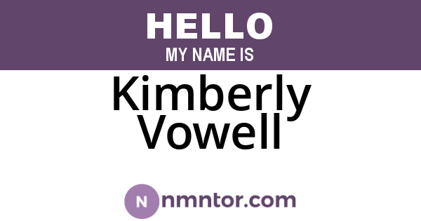 Kimberly Vowell