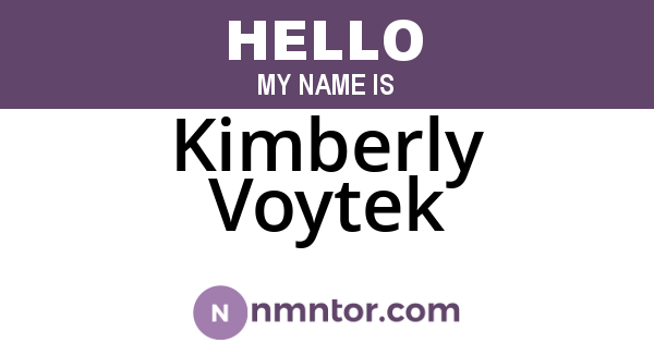 Kimberly Voytek