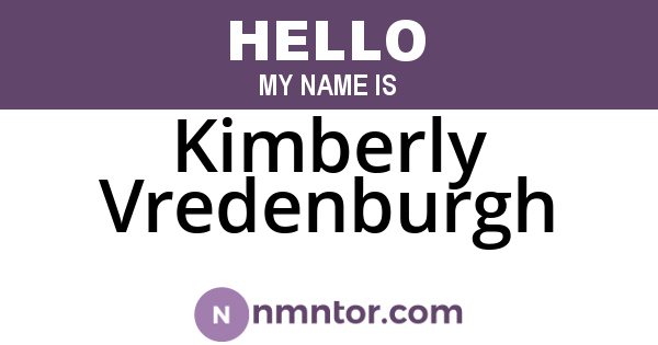 Kimberly Vredenburgh
