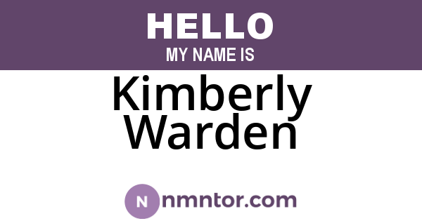 Kimberly Warden